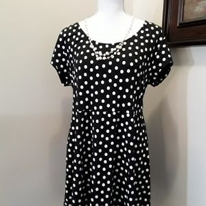 NOBO black white polka dot deess size XL 15/16